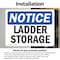 Signmission Ladder Storage, 5 in W x Rectangle, Vinyl Decal OS-2PACK-NS-D-35-L-13948 - alternate 3